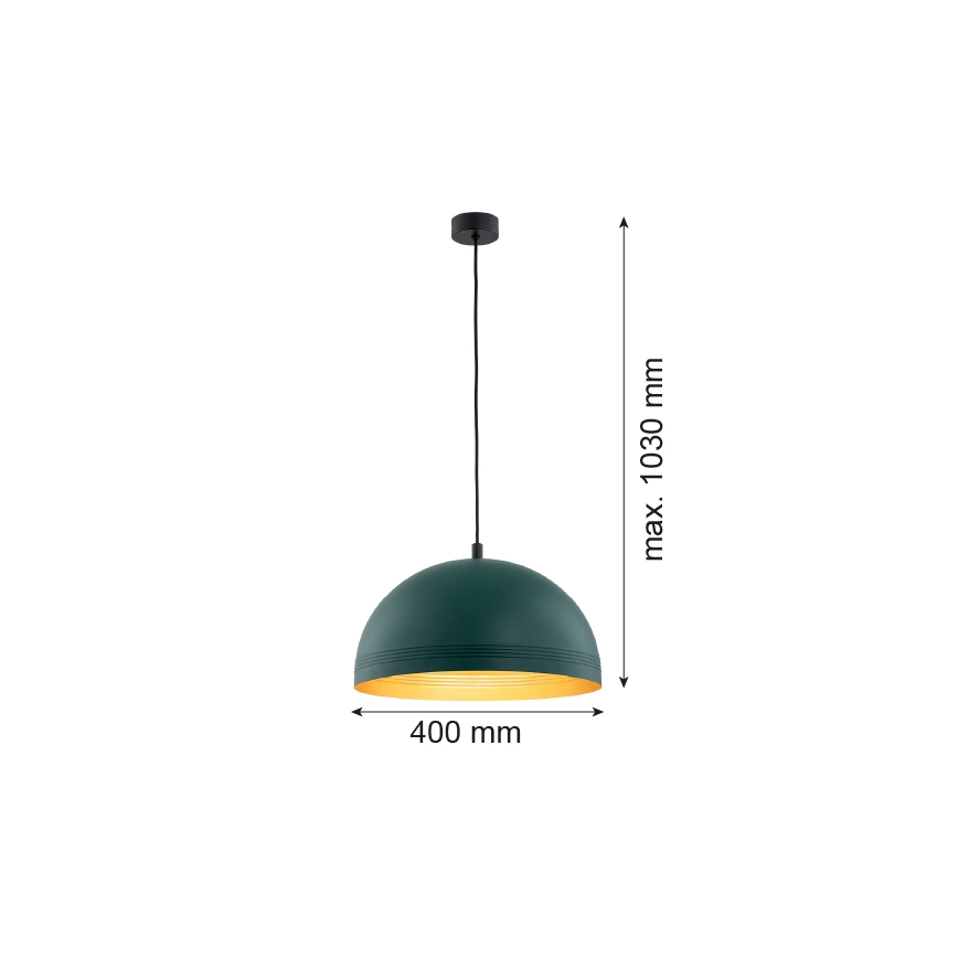 Argon 8243 - Kattokruunu johdossa BONITA 1xE27/15W/230V vihreä