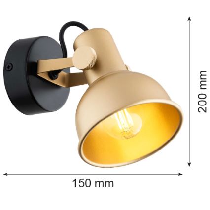 Argon 8248 - Kohdevalo LENORA 1xE14/7W/230V kulta/musta