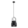 Argon 8281 - Kattokruunu johdossa LOGAN 1xE27/15W/230V halkaisija 20 cm musta