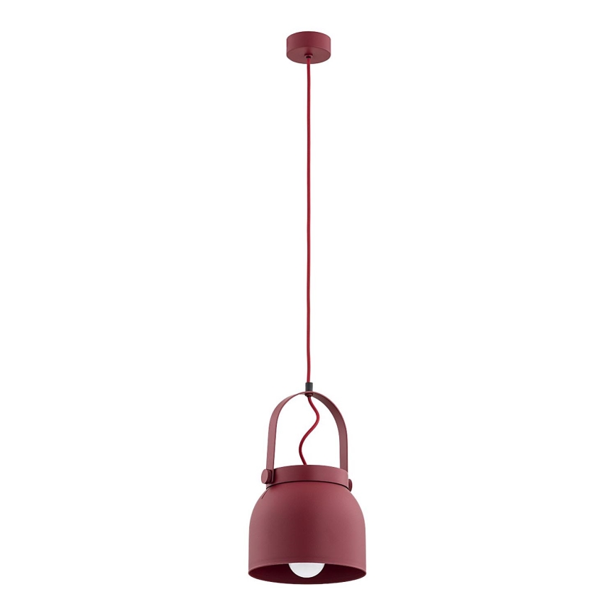 Argon 8282 - Kattokruunu johdossa LOGAN 1xE27/15W/230V halkaisija 20 cm punainen