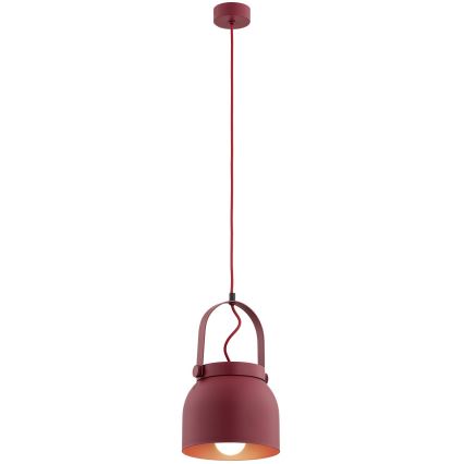 Argon 8282 - Kattokruunu johdossa LOGAN 1xE27/15W/230V halkaisija 20 cm punainen