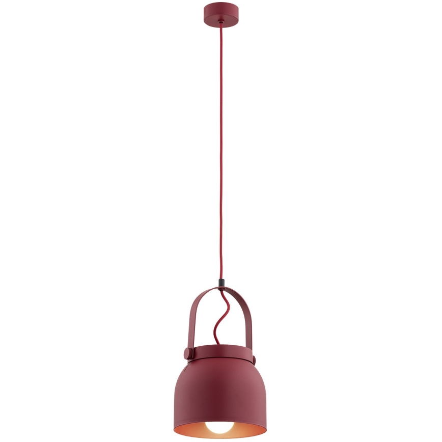 Argon 8282 - Kattokruunu johdossa LOGAN 1xE27/15W/230V halkaisija 20 cm punainen