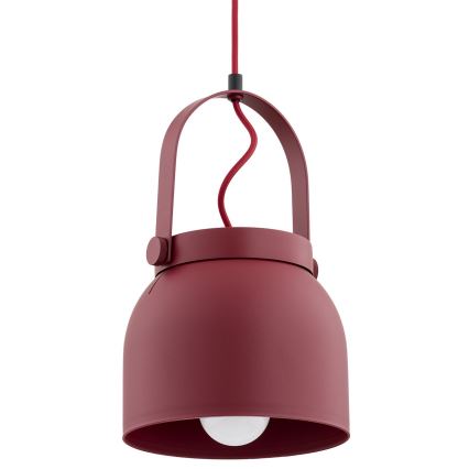 Argon 8282 - Kattokruunu johdossa LOGAN 1xE27/15W/230V halkaisija 20 cm punainen