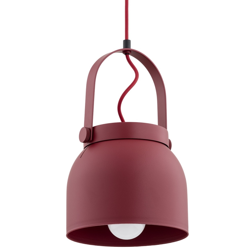 Argon 8282 - Kattokruunu johdossa LOGAN 1xE27/15W/230V halkaisija 20 cm punainen