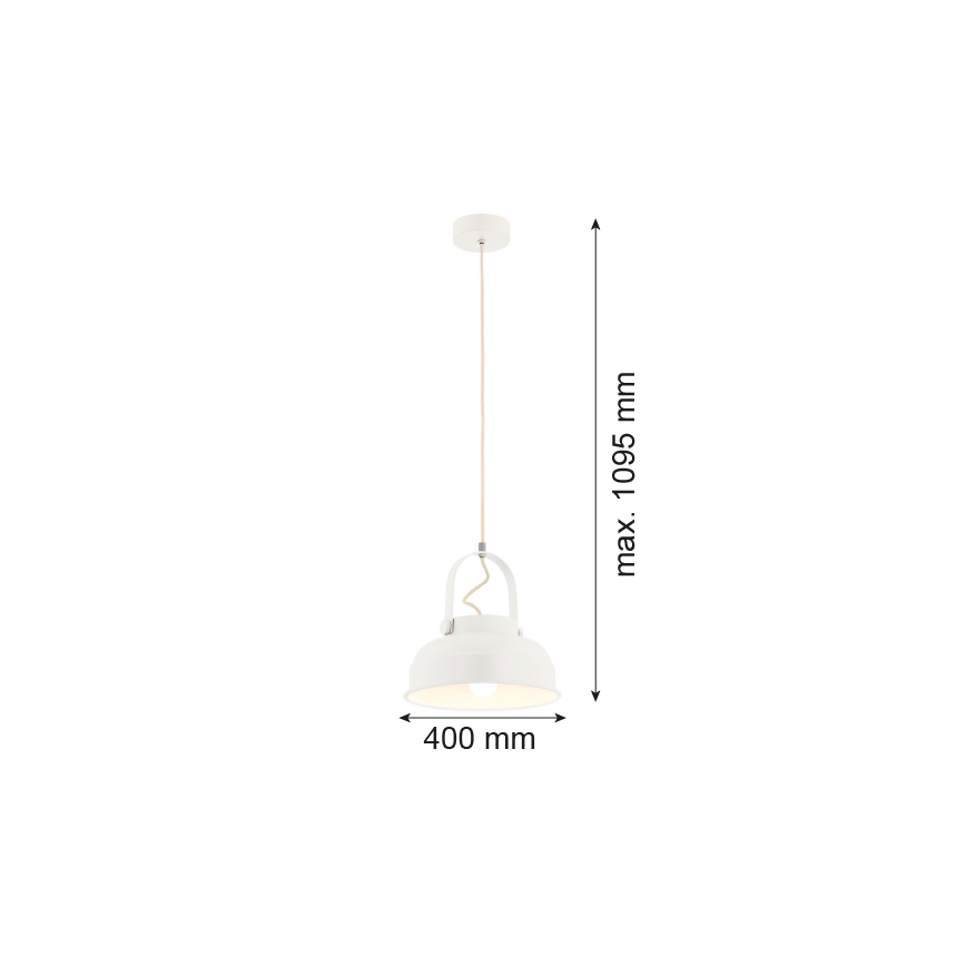 Argon 8284 - Kattokruunu johdossa DAKOTA 1xE27/15W/230V valkoinen