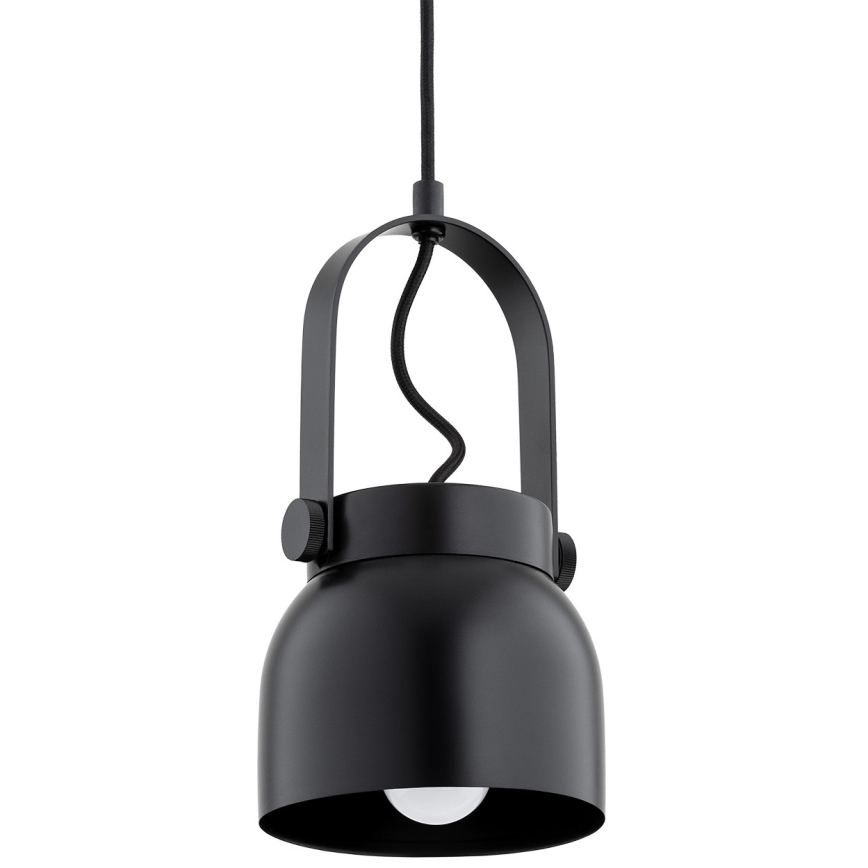 Argon 8291 - Kattokruunu johdossa LOGAN 1xE27/15W/230V halkaisija 14 cm musta