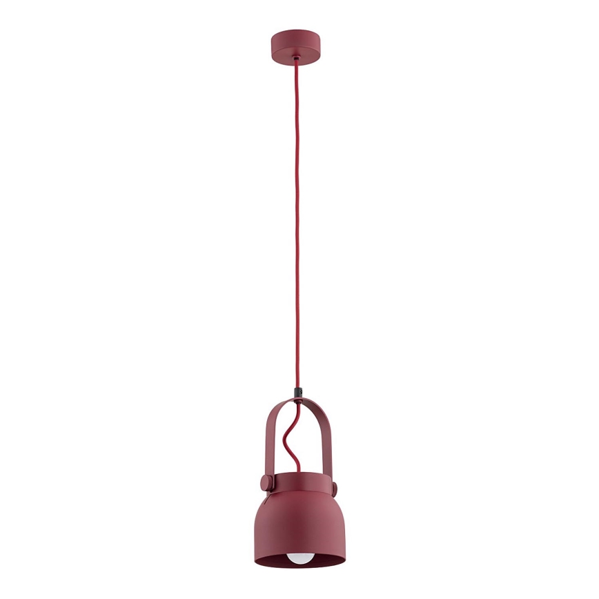 Argon 8292 - Kattokruunu johdossa LOGAN 1xE27/15W/230V halkaisija 14 cm punainen