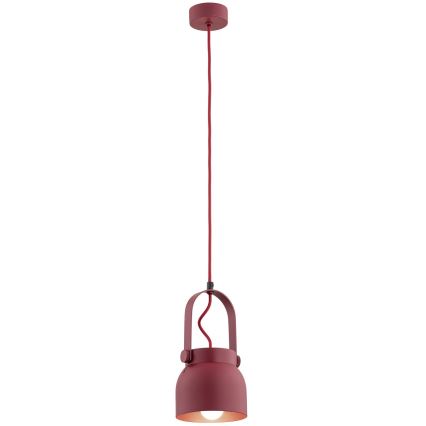 Argon 8292 - Kattokruunu johdossa LOGAN 1xE27/15W/230V halkaisija 14 cm punainen