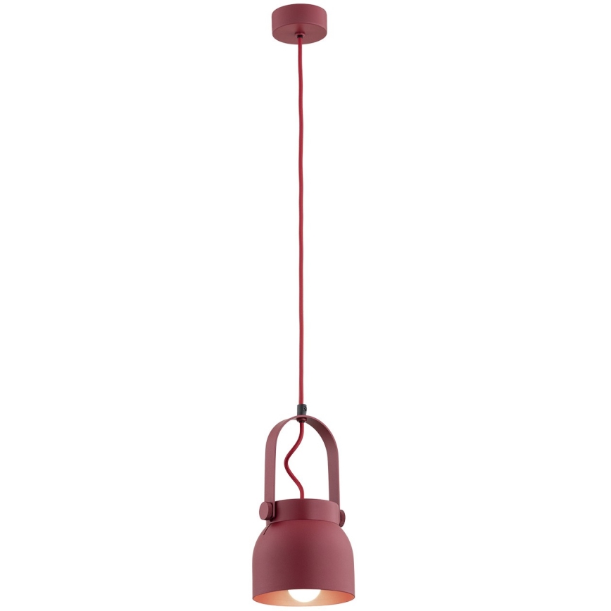 Argon 8292 - Kattokruunu johdossa LOGAN 1xE27/15W/230V halkaisija 14 cm punainen