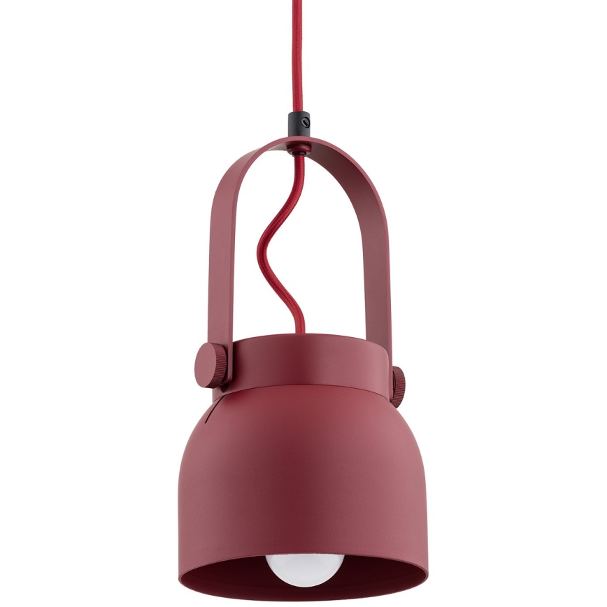 Argon 8292 - Kattokruunu johdossa LOGAN 1xE27/15W/230V halkaisija 14 cm punainen