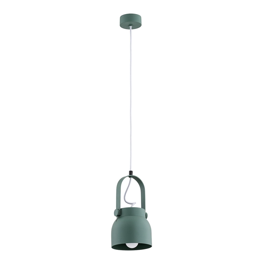 Argon 8293 - Kattokruunu johdossa LOGAN 1xE27/15W/230V halkaisija 14 cm vihreä