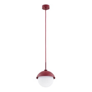 Argon 8296 - Kattokruunu johdossa CAPPELLO 1xE27/15W/230V punainen