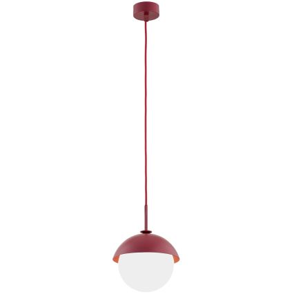 Argon 8296 - Kattokruunu johdossa CAPPELLO 1xE27/15W/230V punainen
