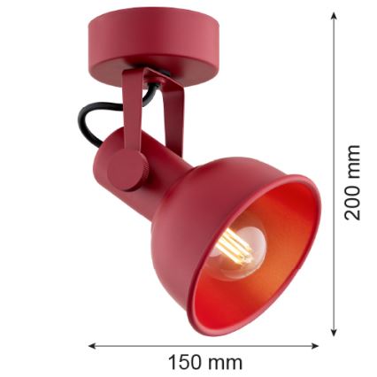 Argon 8298 - Kohdevalo LENORA 1xE14/7W/230V punainen