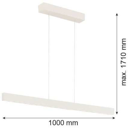 Argon 8302 - LED-kattokruunu johdossa BALANS LED/35W/230V 3000K kerma
