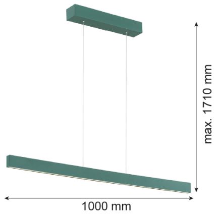Argon 8305 - LED-kattokruunu johdossa BALANS LED/35W/230V 3000K vihreä