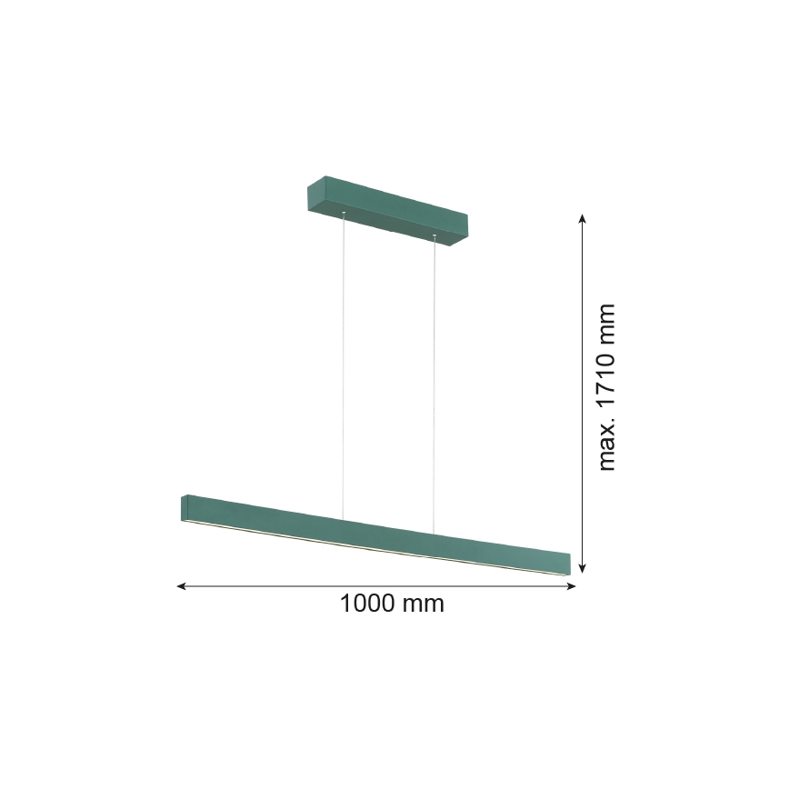 Argon 8305 - LED-kattokruunu johdossa BALANS LED/35W/230V 3000K vihreä