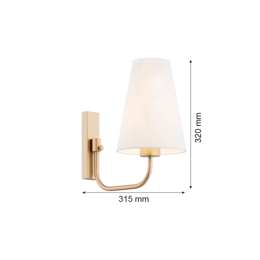 Argon 8312 - Seinävalaisin SAFIANO 1xE27/15W/230V kulta