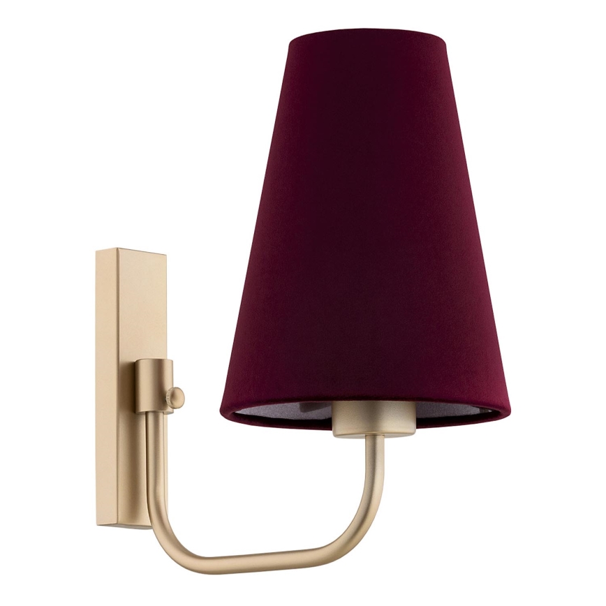Argon 8313 - Seinävalaisin SAFIANO 1xE27/15W/230V burgundy