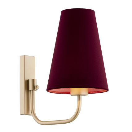 Argon 8313 - Seinävalaisin SAFIANO 1xE27/15W/230V burgundy