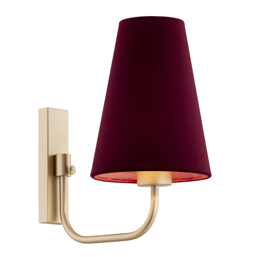 Argon 8313 - Seinävalaisin SAFIANO 1xE27/15W/230V burgundy
