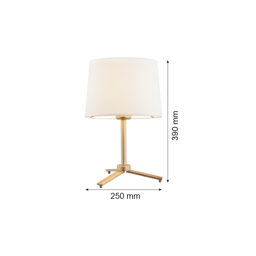 Argon 8318 - Pöytävalaisin CAVALINO 1xE27/15W/230V 39 cm kerma/kulta