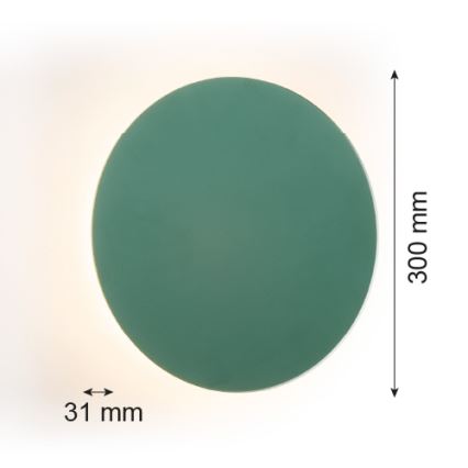 Argon 8325 - LED-seinävalaisin OREGON PLUS LED/6W/230V 3000K 30 cm vihreä