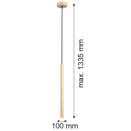 Argon 8327 - LED-kattokruunu johdossa RIO LED/4,2W/230V 3000K kulta
