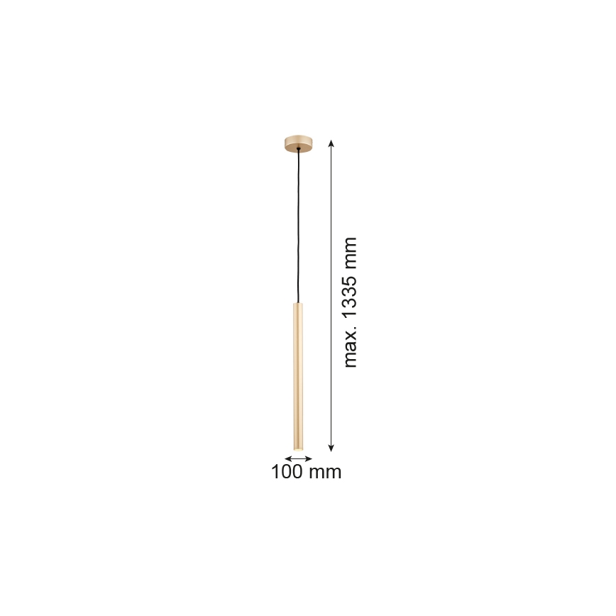 Argon 8327 - LED-kattokruunu johdossa RIO LED/4,2W/230V 3000K kulta