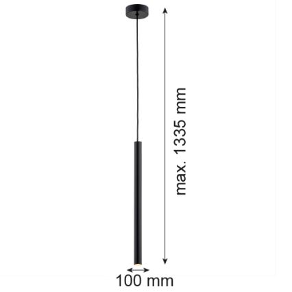 Argon 8329 - LED-kattokruunu johdossa RIO LED/4,2W/230V 3000K musta
