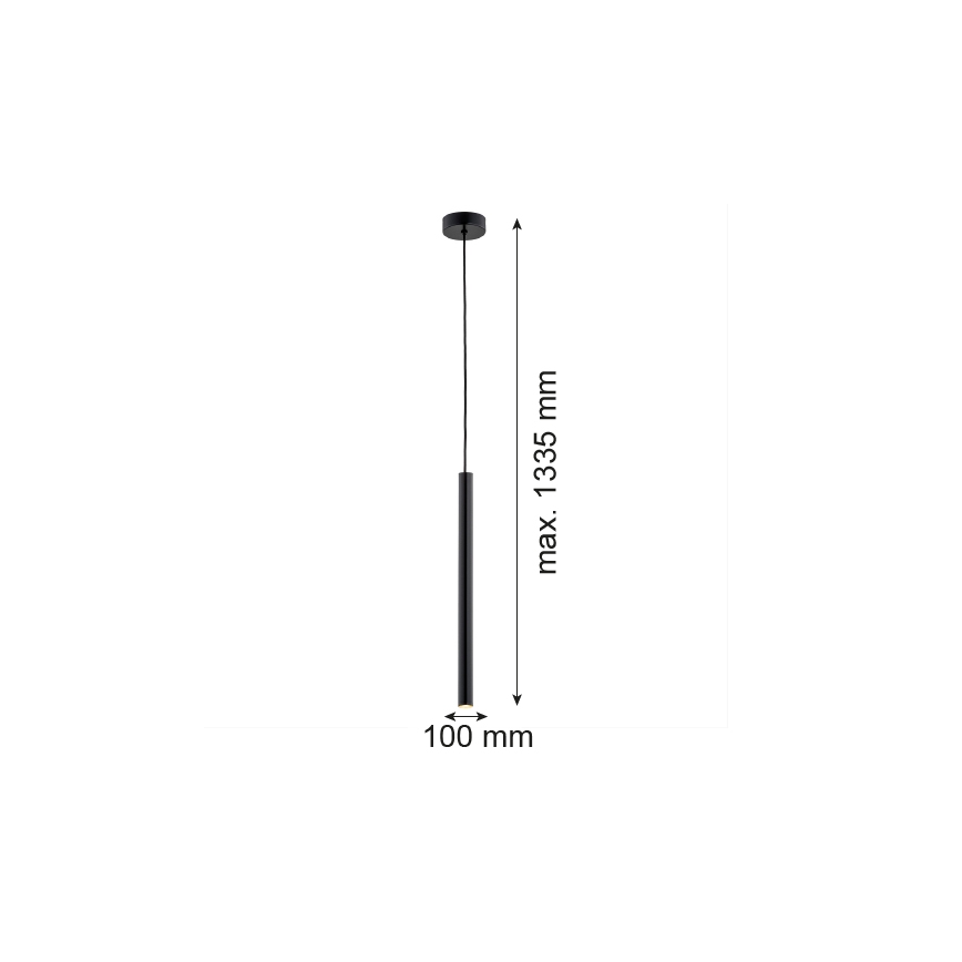 Argon 8329 - LED-kattokruunu johdossa RIO LED/4,2W/230V 3000K musta