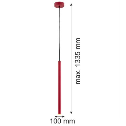 Argon 8331 - LED-kattokruunu johdossa RIO LED/4,2W/230V 3000K punainen