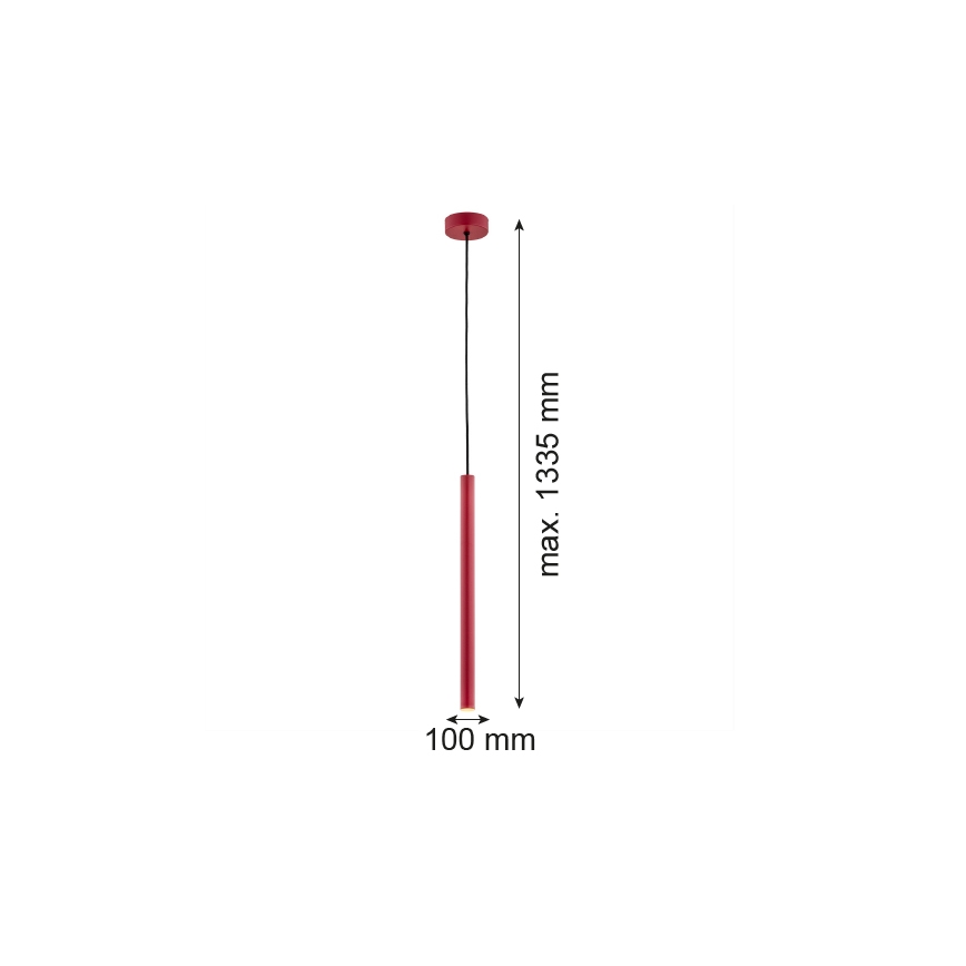 Argon 8331 - LED-kattokruunu johdossa RIO LED/4,2W/230V 3000K punainen