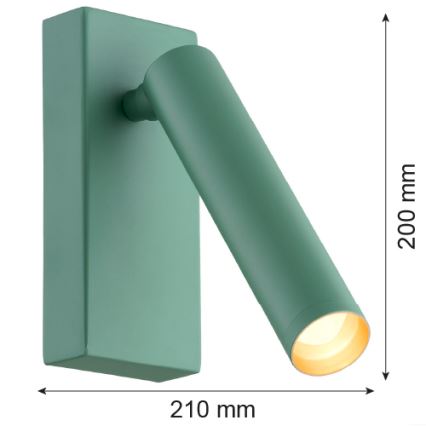 Argon 8332 - LED-seinävalaisin RIO LED/4,2W/230V 3000K vihreä