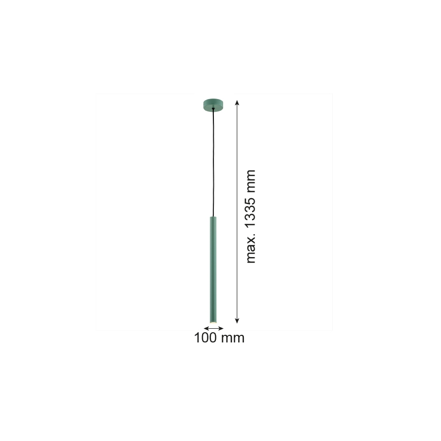 Argon 8333 - LED-kattokruunu johdossa RIO LED/4,2W/230V 3000K vihreä