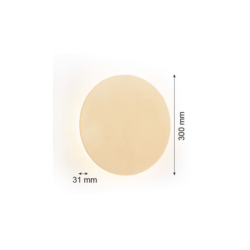 Argon 8352 - LED-seinävalaisin OREGON PLUS LED/6W/230V 3000K 30 cm kulta