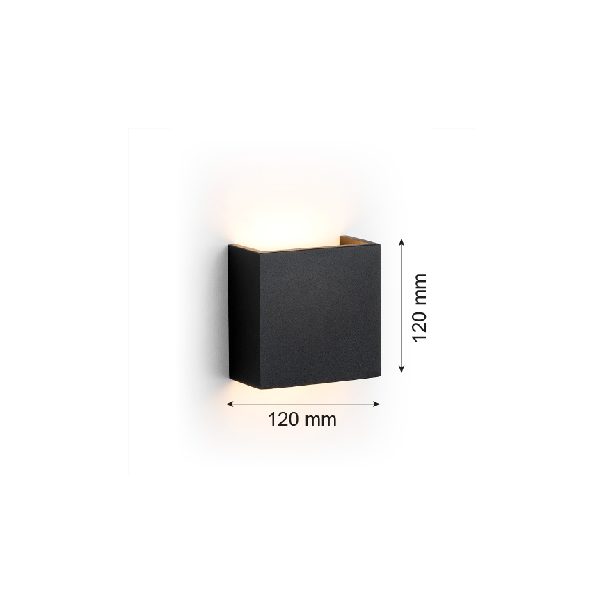 Argon 8359 - LED-seinävalaisin GENT LED/3,6W/230V 3000K musta