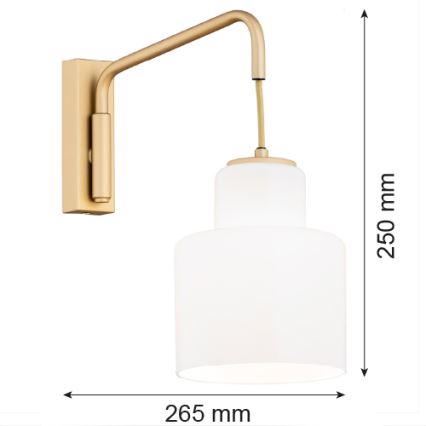 Argon 8371 - Seinävalaisin DIUNA 1xE27/15W/230V kulta