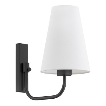 Argon 8376 - Seinävalaisin SAFIANO 1xE27/15W/230V musta