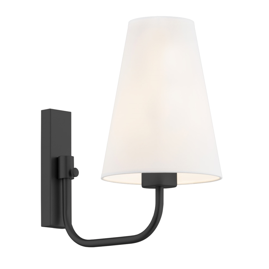 Argon 8376 - Seinävalaisin SAFIANO 1xE27/15W/230V musta