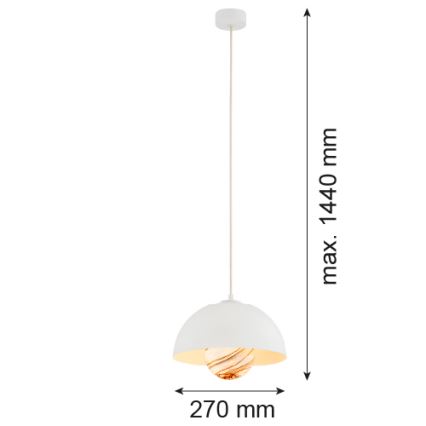 Argon 8443 - Kattokruunu johdossa PIAVA 1xE14/7W/230V alabasteri valkoinen