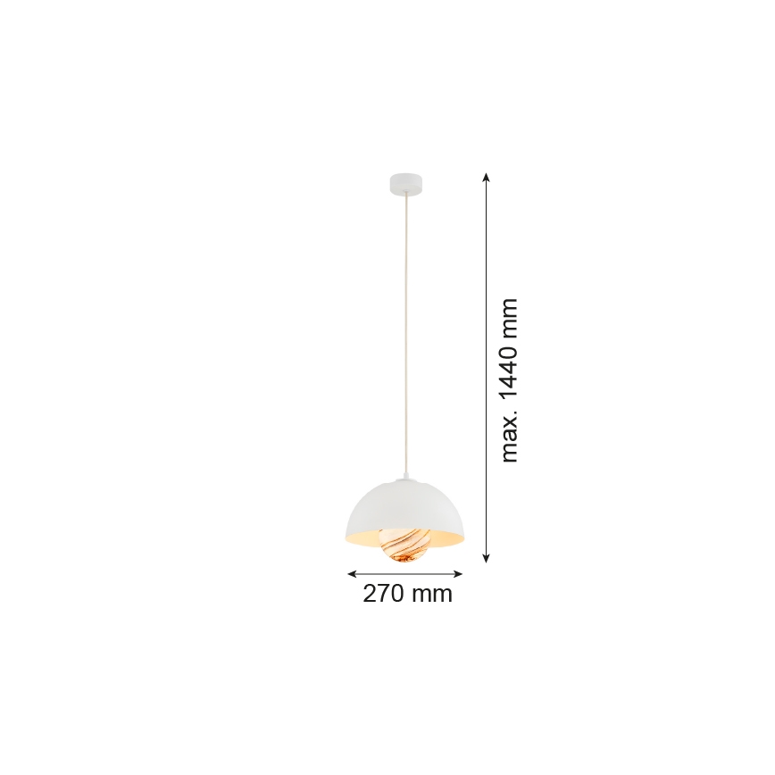 Argon 8443 - Kattokruunu johdossa PIAVA 1xE14/7W/230V alabasteri valkoinen