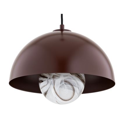 Argon 8444 - Kattokruunu johdossa PIAVA 1xE14/7W/230V alabasteri ruskea