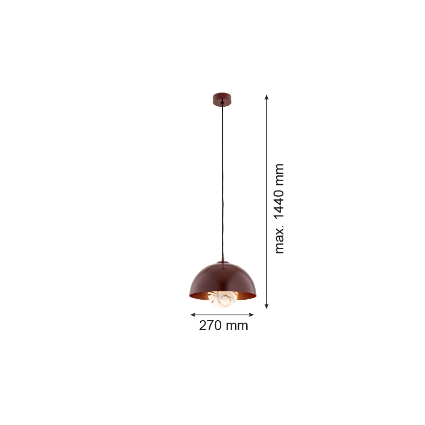 Argon 8444 - Kattokruunu johdossa PIAVA 1xE14/7W/230V alabasteri ruskea