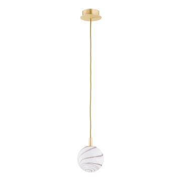 Argon 8450 - Kattokruunu johdossa ALMIROS 1xE14/7W/230V halkaisija 12 cm alabasteri kulta