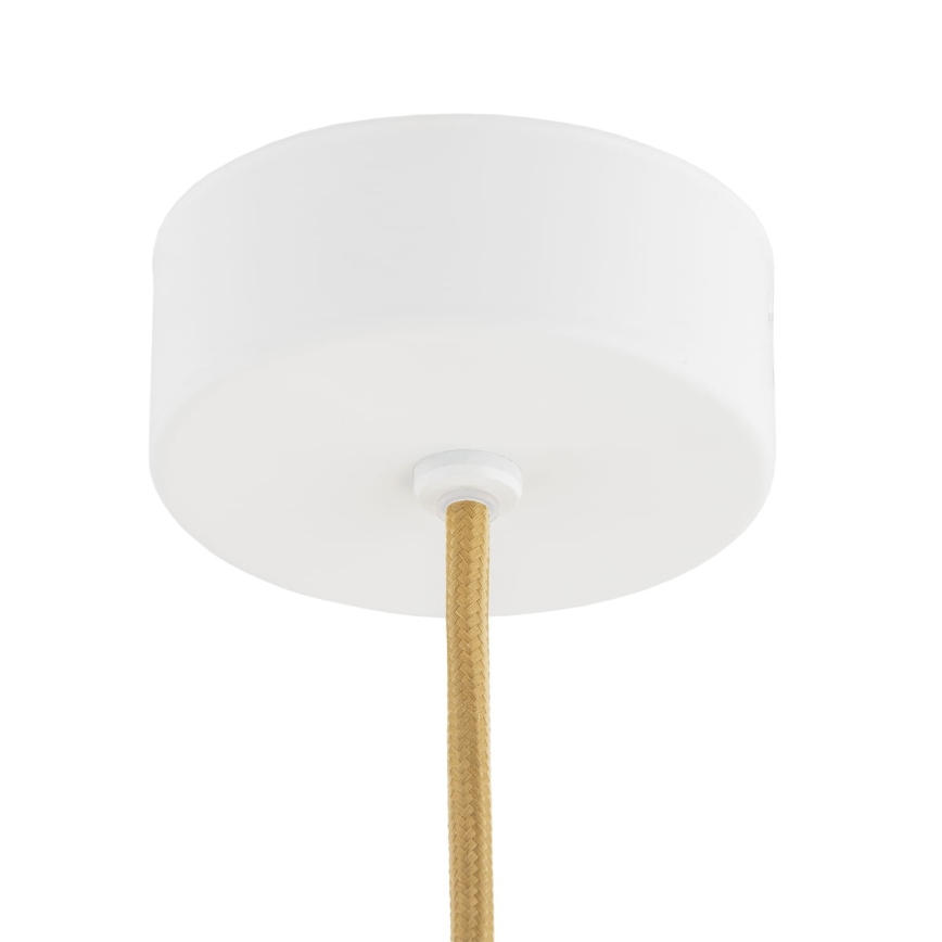 Argon 8451 - Kattokruunu johdossa ALMIROS 1xE14/7W/230V halkaisija 12 cm alabasteri valkoinen/kulta