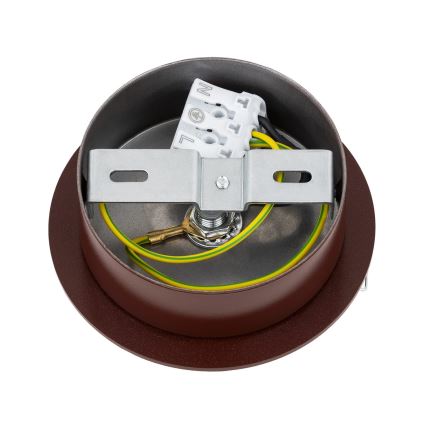 Argon 8455 - Seinävalaisin FABIO 1xE14/7W/230V alabasteri ruskea