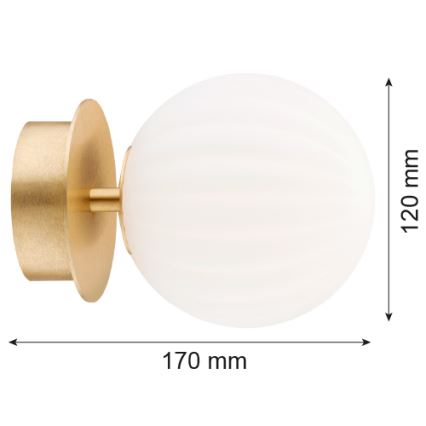 Argon 8504 - Seinävalaisin PALOMA 1xE14/7W/230V kulta/valkoinen