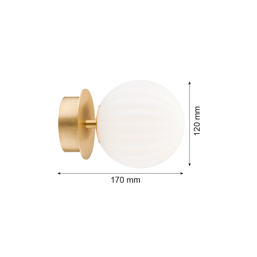 Argon 8504 - Seinävalaisin PALOMA 1xE14/7W/230V kulta/valkoinen