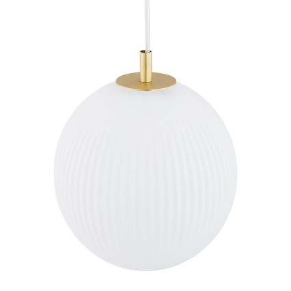 Argon 8507 - Kattokruunu johdossa PALOMA 1xE27/15W/230V halkaisija 25 cm kulta/valkoinen